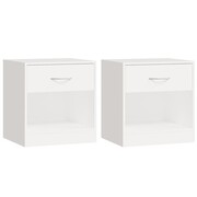 vidaXL 2 szafki nocne z szufladą, białe vidaXL 242547