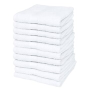 vidaXL Ręczniki dla gości, 10 szt., bawełna, 500 g/m², 30x50 cm, białe vidaXL 130595