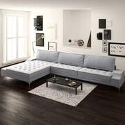vidaXL Sofa w kształcie L, kremowo-szara, XXL, 326x163x83 cm vidaXL 244718