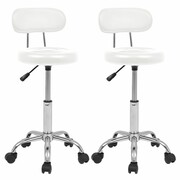 vidaXL Fotel obrotowy do salonu kosmetycznego, sztuczna skóra, 2 szt. vidaXL 244162