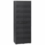 vidaXL Szafa ogrodowa z 3 półkami, czarna vidaXL 43702