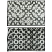 Esschert Design Dywan zewnętrzny, 174 x 121 cm, czarno-biały w kółka Esschert Design OC17