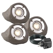 Garden Lights Reflektor LED Lapis, szary, żywica, 3577443 Garden Lights 3577443
