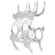 vidaXL Stojak na butelki, lite aluminium, 33x14x54 cm, srebrny vidaXL 246520