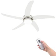 vidaXL Wentylator sufitowy z lampą, 128 cm, biały vidaXL 50538