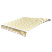 vidaXL Markiza automatyczna, 400 cm, żółto-biała vidaXL 275559