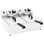 vidaXL Podwójna elektryczna frytkownica, stal nierdzewna, 20 L, 6000 W vidaXL 50744