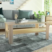 vidaXL Stolik kawowy, 100x59x42 cm, płyta wiórowa, kolor dębowy vidaXL 244858