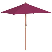 vidaXL Parasol ogrodowy na drewnianym słupku, 150 x 200 cm, bordowy vidaXL 44537