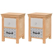 vidaXL Szafki z szufladkami 2 szt. 34x34x46 cm lite drewno vidaXL 243160
