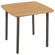 vidaXL Stół ogrodowy, lite drewno akacjowe i stal, 80 x 80 x 72 cm vidaXL 44233