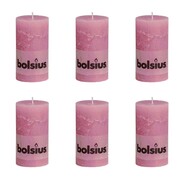 Bolsius Świece rustykalne x6 130x68 mm Delikatny róż Bolsius 400670