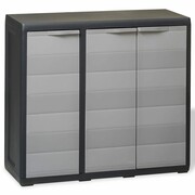vidaXL Szafa ogrodowa z 2 półkami, czarno-szara vidaXL 43705