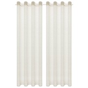 vidaXL Tkane zasłony w paski, 2 szt., 140 x 245 cm, kremowe vidaXL 133193