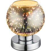 GLOBO Lampa stołowa KOBY 3D, szkło, chrom, 15x18 cm, 15845T GLOBO 15845T