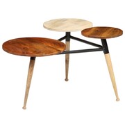 vidaXL Stolik kawowy, lite drewno mango i stal, 89 x 77 x 52 cm vidaXL 246361