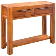 vidaXL Stolik typu konsola z litego drewna akacjowego, 86 x 30 x 75 cm vidaXL 245192