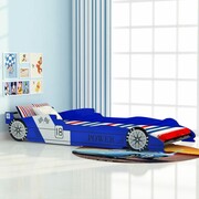 vidaXL Łóżko dziecięce w kształcie samochodu, 90x200 cm, niebieski vidaXL 244465
