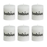 Bolsius Świece , białe, 6 sztuk (80 x 68 mm). Bolsius 400646