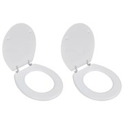 vidaXL Deski sedesowe wolnoopadające, 2 szt., MDF, białe vidaXL 275907