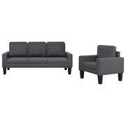 vidaXL Sofa i fotel, tkanina, ciemnoszary vidaXL 275457