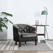 vidaXL Fotel tapicerowany aksamitem, 65 x 64 x 65 cm, antracytowy vidaXL 247009