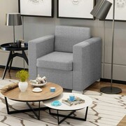vidaXL Fotel tapicerowany jasnoszary vidaXL 243579