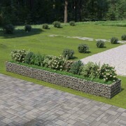 vidaXL Donica gabionowa z galwanizowanej stali, 540 x 90 x 50 cm vidaXL 143555