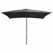 vidaXL Parasol ogrodowy na drewnianym słupku, 200x300 cm, antracytowy vidaXL 44513