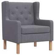 vidaXL Fotel tapicerowany materiałem, szary vidaXL 245452