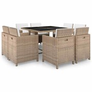 vidaXL Zestaw mebli do ogrodu, 25 części, polirattan, szaro-beżowy vidaXL 42545