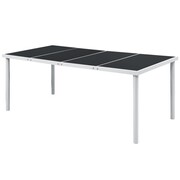vidaXL Stół jadalniany do ogrodu, 190x90x74 cm, czarny vidaXL 43307