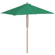 vidaXL Parasol ogrodowy na drewnianym słupku, 150 x 200 cm, zielony vidaXL 44534