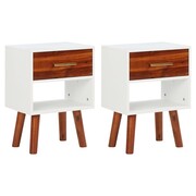 vidaXL Szafki nocne, 2 szt., lite drewno akacjowe, 40 x 30 x 45 cm vidaXL 245740