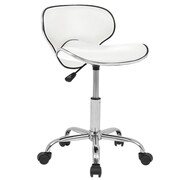 vidaXL Stołek obrotowy do salonu kosmetycznego, sztuczna skóra, biały vidaXL 244160