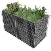 vidaXL Donica gabionowa, ze stali 180 x 90 x 100 cm, srebrna vidaXL 142366