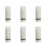 Bolsius Świece rustykalne x6 190x68 mm Biały Bolsius 400676