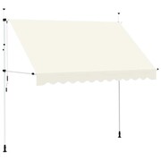 vidaXL Markiza zwijana ręcznie, 300 cm, kremowa vidaXL 143696