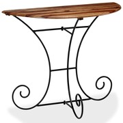 vidaXL Stolik typu konsola z drewna sheesham, półokrągły, 90x45x75 cm vidaXL 244928