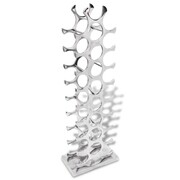 vidaXL Stojak na wino, 27 butelek, aluminium srebrny vidaXL 243503