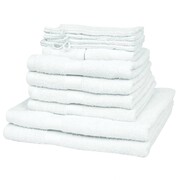 vidaXL Komplet 12 ręczników, bawełna, 500 g/m², biały vidaXL 130617
