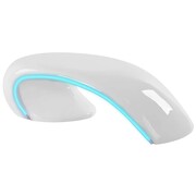 vidaXL Stolik kawowy z włókna szklanego, biały, z podświetleniem LED vidaXL 242768