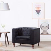 vidaXL Fotel tapicerowany aksamitem, 86 x 67 x 71 cm, czarny vidaXL 247012