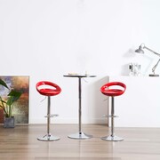 vidaXL Stołki barowe, 2 szt., plastikowe, czerwone vidaXL 246896