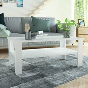 vidaXL Stolik kawowy, 100x59x42 cm, płyta wiórowa, biały vidaXL 244857