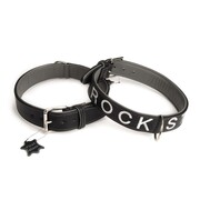 Beeztees Obroża dla psa Rock Star, czarna skóra, 45 mm, 61-71 cm Beeztees 745836