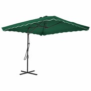 vidaXL Parasol ogrodowy na słupku stalowym, 250 x 250 cm, zielony vidaXL 44881