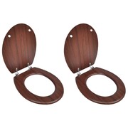 vidaXL Deski sedesowe, 2 szt., MDF, brązowe vidaXL 275909