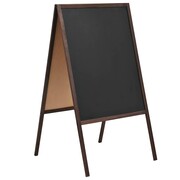vidaXL Dwustronna tablica kredowa, stojąca, drewno cedrowe, 60 x 80 cm vidaXL 246428