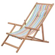 vidaXL Składany leżak plażowy, tkanina, kolorowy vidaXL 43998